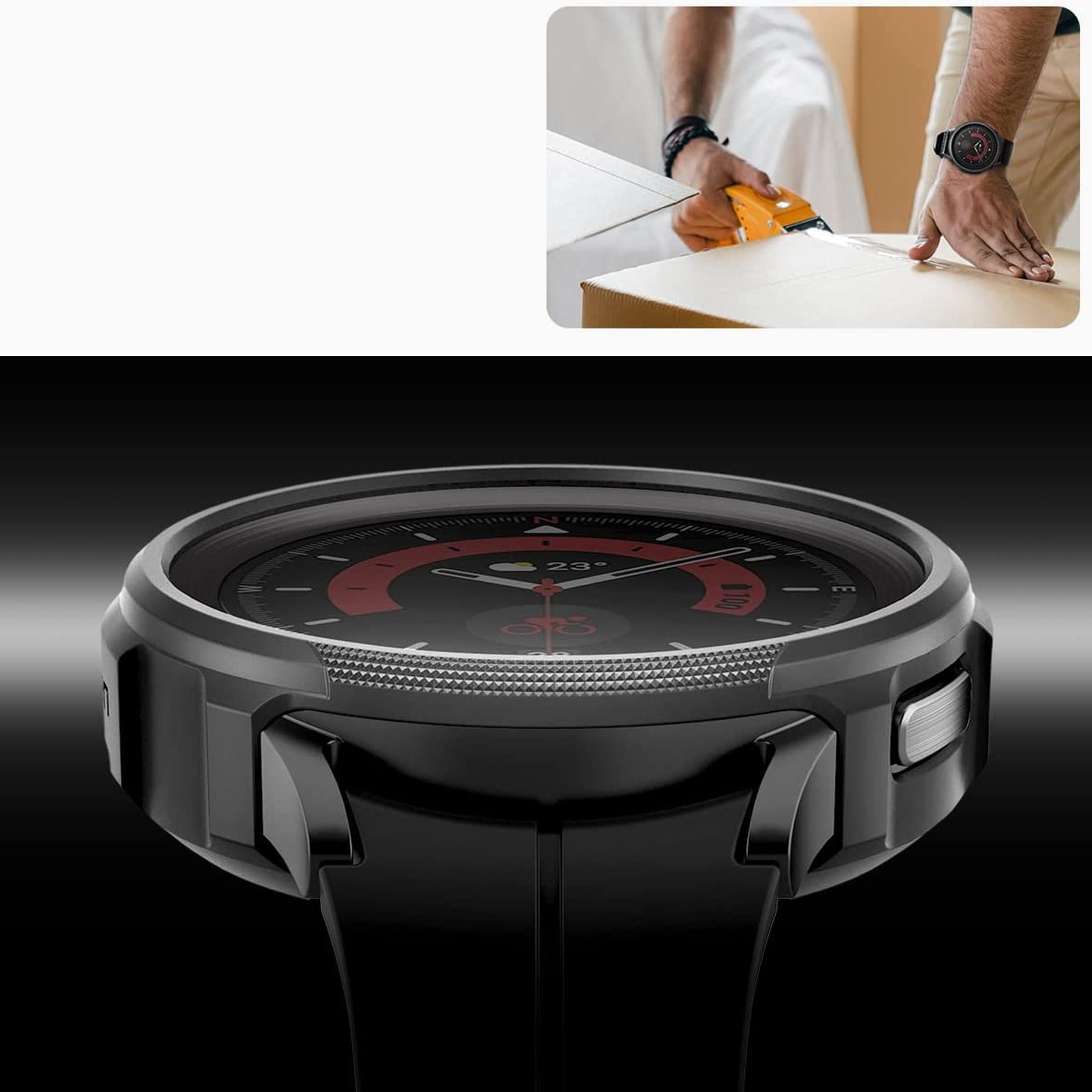Oryginalne etui od marki Spigen z serii Liquid Air dla Galaxy Watch 5 Pro 45mm